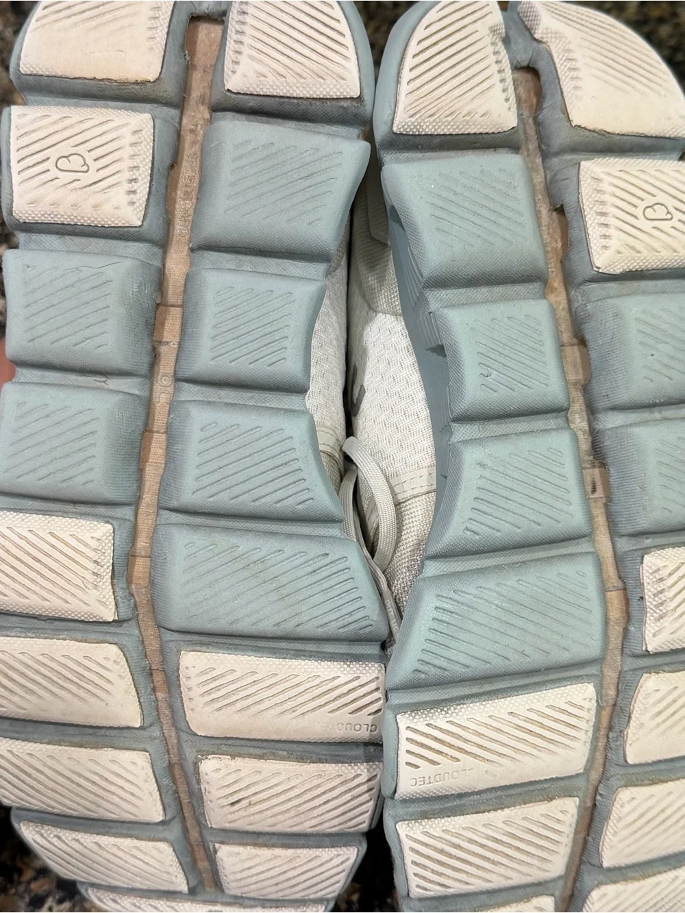 On Running Women's Cloud Sneakers in Light Gray/White 8.5
